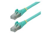 Nettverkskabel - 3m CAT6a Ethernet Cable - Aqua - Low Smoke Zero Halogen (LSZH) - 10GbE 500MHz 100W PoE++ Snagless RJ-45 w/Strain Reliefs S/FTP Network Patch Cord - patch cable - 3 m - aqua - NLAQ-3M-CAT6A-PATCH