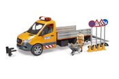 Leketøysbil - Bruder MB Sprinter municipal with Light & Sound Module and worker + access - BR2677