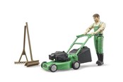 Leketøysbil - Bruder BWorld Gardener with lawn mower and equipment - BR62103