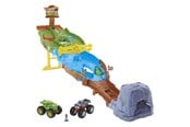 Leketøysbil - Hot Wheels Monster Trucks Playset With 2 1:64 Scale Toy Trucks - HGV12