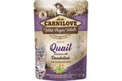 Katt - Carnilove cat pouch rich in Quail enriched w/Dande - CK2100085