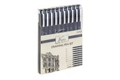 Arts & Crafts - Tilbehør - Nassau Drawing pen set fineliners 10pcs - AR0819/GE