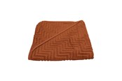 Babyleker - Filibabba Bath towel with hood GOTS - Zigzag rust - FI-ZR036