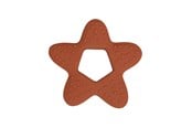 Babyleker - Filibabba Teether - Star rubber - rust - FI-PT018