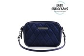 Annen personlig pleie - Gillian Jones Natascha makeup purse in blue velor - 10455-13