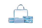 Annen personlig pleie - Studio 4-part cosmetic bag set in blue and transpa - 10766-13