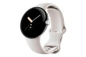 Smartklokke, Smartwatch & Sportsklokke - Google Pixel Watch LTE - Polished Silver with Chalk Band - GA04301-DE