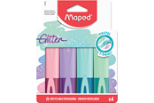 Skrive- & Tegneverktøy - Maped Fluo'Peps Classic Glitter Pastel Highlighters x4 - 742046