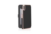 Mobil - Deksel og etui - Pipetto Slim Wallet Mirror for iPhone XR - Black/Rose Gold - P036-77RM-9