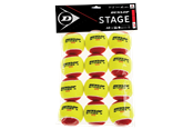 Sport & Fitness - Dunlop Tennisball Stage 3 RED 12-pack in Polybag - DU601344IONE SIZE