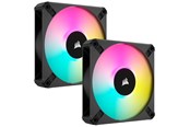 Kabinettvifte - Corsair iCUE AF140 RGB ELITE - Black - 2-pack - Kabinettvifte - 140mm - Svart med RGB LED-lys - 34 dBA - CO-9050156-WW