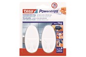 Baderomstilbehør - tesa Powerstrips Hooks Large Oval self-adhesive White - 58013-00045-20