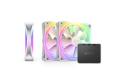 Kabinettvifte - NZXT F120 RGB DUO 3-pack & RGB Controller - White - Kabinettvifte - 120mm - Hvit med RGB-lys - 29 dBA - RF-D12TF-W1