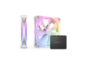 Kabinettvifte - NZXT F140 RGB DUO 2-pack & RGB Controller - White - Kabinettvifte - 140mm - Hvit med RGB-lys - 36 dBA - RF-D14DF-W1