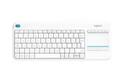 Tastatur - Logitech Wireless Touch Keyboard K400 Plus - Tastatur - Tsjekkisk - Hvit - 920-007152