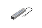 USB-hub - I-Tec - hub - 7 ports USB-hub - 7 porter - Grå - C31HUBMETAL703