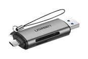 Flashminneadapter - UGREEN USB 3.0 TypeA & C Card Reader - 50706