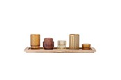 Dekorasjon - Bloomingville Sanga Tray w/Votive - Brown - Set of 6 - 82049508