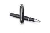 Skrive- & Tegneverktøy - Parker IM Rollerball Pen | Matte Black with Chrome Trim | Fine Point with Black Ink Refill | Gift Box - 2143634