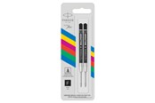 Skoleutstyr - Parker Ballpoint Pen Refills | Fine Tip | Black QUINKflow Ink | 2 Count - 2166541