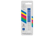 Skoleutstyr - Parker Ballpoint Pen Refills | Fine Tip | Blue QUINKflow Ink | 2 Count - 2166542