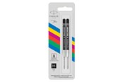 Skoleutstyr - Parker Ballpoint Pen Refills | Medium Point | Black QUINKflow Ink | 2 Count - 2166543