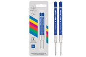 Skoleutstyr - Parker Ballpoint Pen Refills | Medium Tip | Blue QUINKflow Ink | 2 Count - 2166544