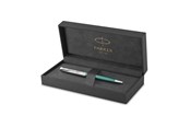 Skrive- & Tegneverktøy - Parker Sonnet Essentials Ballpoint Pen Metal and Green Lacquer with Palladium Trim Medium Point Black Ink Gift Box - 2169365