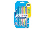 Skrive- & Tegneverktøy - Paper Mate Flexgrip Ultra Pastel Ballpoint Pens | Medium Point (1.0mm) | Blue Ink | Pastel Barrels | 5 Count - 2162277