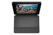 Tastatur - Logitech Rugged Folio - keyboard and folio case - QWERTZ - German - graphite - Tastatur & Foliosett - Tysk - Grå - 920-011200