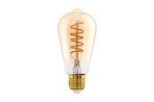 LED-lyspære - EGLO LED-lyspære ST64 Spiral 4W/822 270 lumen clear 3-step dimmable E27 - 110077