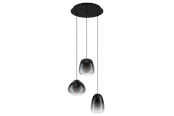 Lamper - EGLO AGUILARES cluster pendant black/grey/transparent - 900196