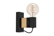 Lamper - EGLO BAILRIGG wall lamp black/brown - 43903