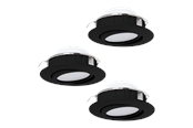 Lamper - EGLO PINEDA recessed spotlight Ø84 mm LED 5.5W 3000K dimmable 3-pack black - 900749