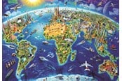 Puslespill - Educa 2000 World Landmarks Globe - 017129