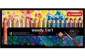 Hobbyartikler - STABILO  woody Arty 3 in 1 cardboard wallet of 18 pens incl. a sharpener - 208543