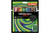 Hobbyartikler - STABILO ® Arty GREENcolors FSC®-certified colored pencil cardboard wallet of 24 pens - 208706