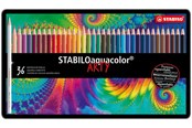 Hobbyartikler - STABILO aquacolor® Aquarellable colored pencil metal box of 36 pens - 1636/6