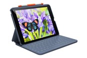 Tastatur - Logitech Rugged Lite - keyboard and folio case - QWERTY - Pan Nordic - classic blue - Tastatur & Foliosett - Nordisk - Blå - 920-011684