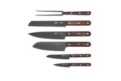 Kjøkkenredskaper - Lion Sabatier Knife set Phenix 6 pieces Black/Wood - 24311