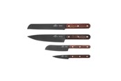 Kjøkkenredskaper - Lion Sabatier Knife set Phenix 4 pieces Black/Wood - 23889