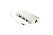 Nettverksadapter - j5create JCH471 - network adapter - USB-C - Gigabit Ethernet x 1 + USB 3.0 x 3 - JCH471-N