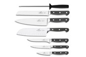 Kjøkkenredskaper - Lion Sabatier Knife set Pluton 7 pieces Steel/Black - 20556