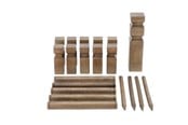 Hagespill - Kubb Grey/Brown Rubberwood - 26929