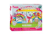 Puslespill - Grafix Glitter Puzzle Set 2x24st. assorted Gulv - 400015-unicorn