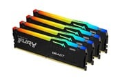 RAM - Kingston FURY Beast RGB DDR5-5200 - 64GB - CL40 - Quad Channel (4 pcs) - Intel XMP - Svart med RGB - KF552C40BBAK4-64