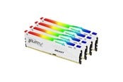 RAM - Kingston FURY Beast RGB DDR5-5600 - 128GB - CL40 - Quad Channel (4 pcs) - Intel XMP - Hvit med RGB - KF556C40BWAK4-128