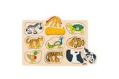 Puslespill - Goki Wooden Animal Bubble Puzzle 9pcs. Tre - 57585