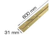 Beslag & Hengsler  - Home>it Piano Hinge 600 x 31 mm Brass - 20722