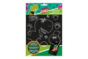 Kreative leker - Kids Licensing Scratch Art Crazy Dino - KL11350